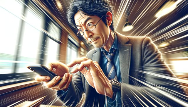急いで返信する